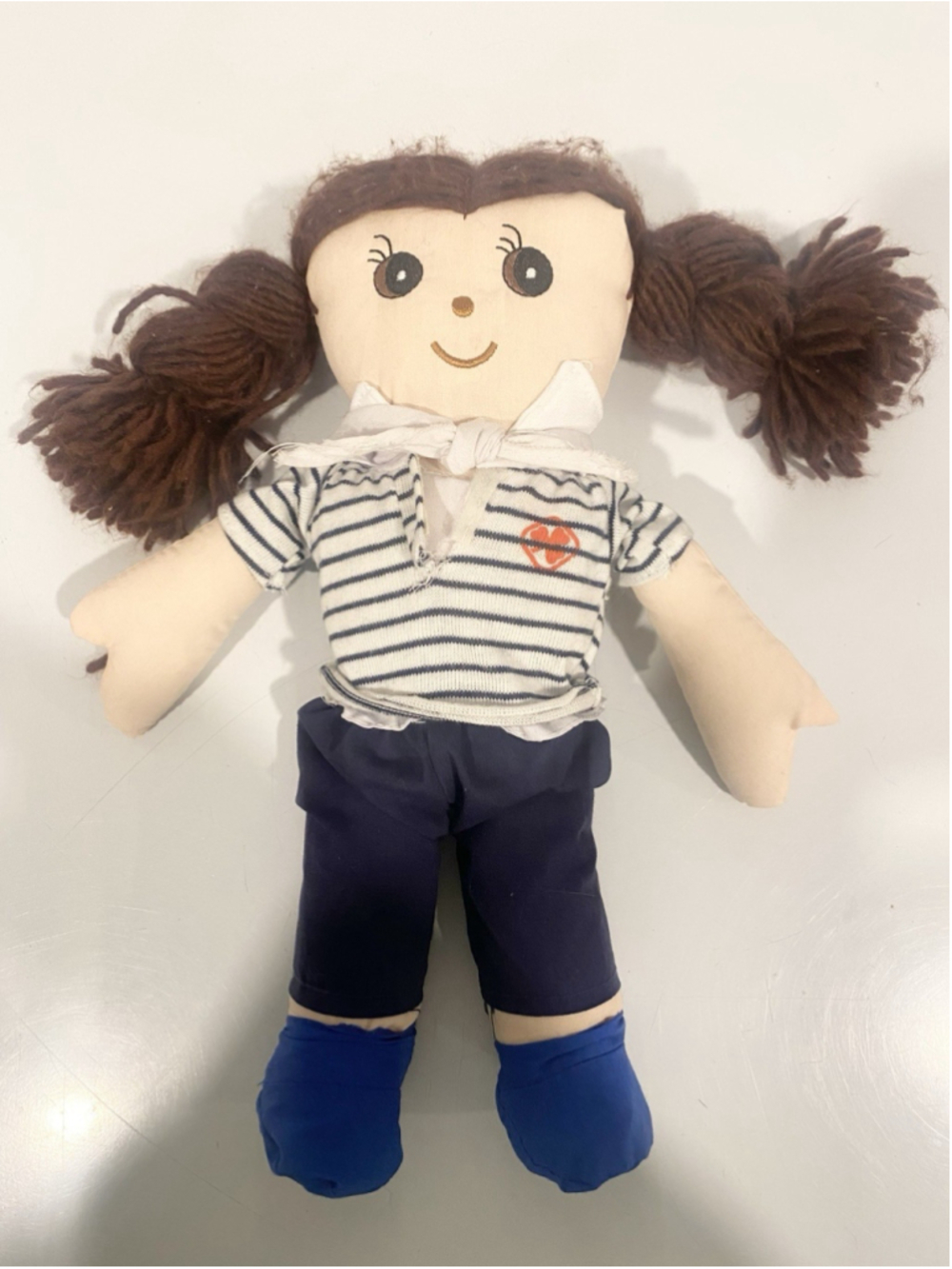 Vintage Girl Guides of Canada Cloth Rag Doll Trefoil Uniform 1990s 12” Rare